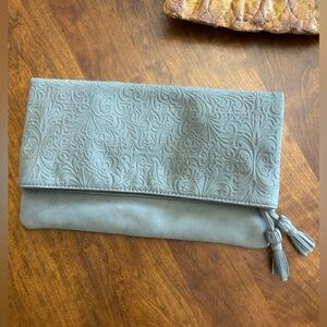 Ion Color Brilliance, fold over clutch purse, grey